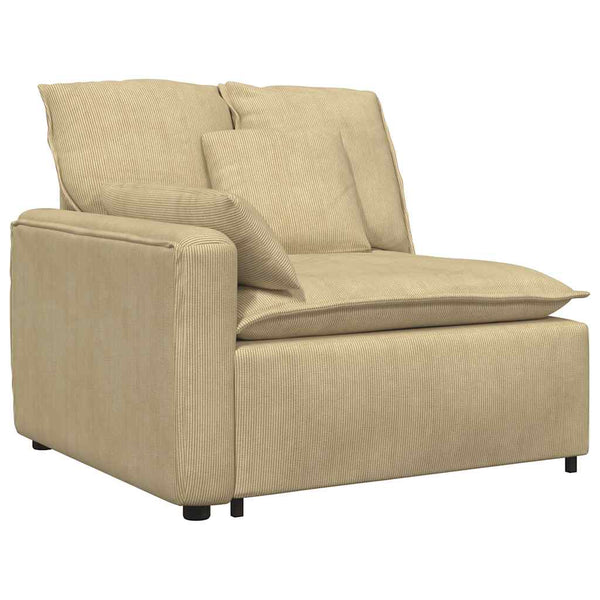 Modulares Sofa Endmodul Graugrün mit Armlehne
