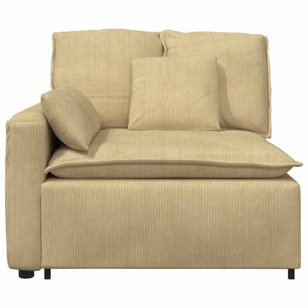 Modulares Sofa Endmodul Graugrün mit Armlehne