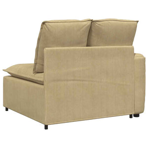 Modulares Sofa Endmodul Graugrün mit Armlehne