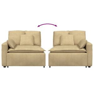 Modulares Sofa Endmodul Graugrün mit Armlehne