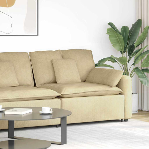 Modulares Sofa Endmodul Graugrün mit Armlehne