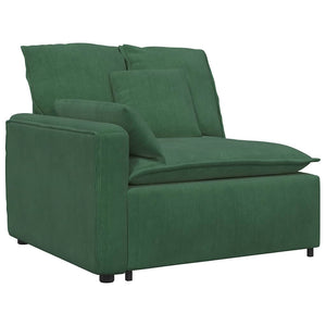 Modulares Sofa Endmodul Dunkelgrün mit Armlehne