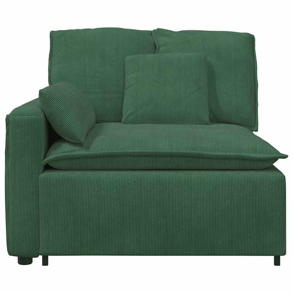 Modulares Sofa Endmodul Dunkelgrün mit Armlehne