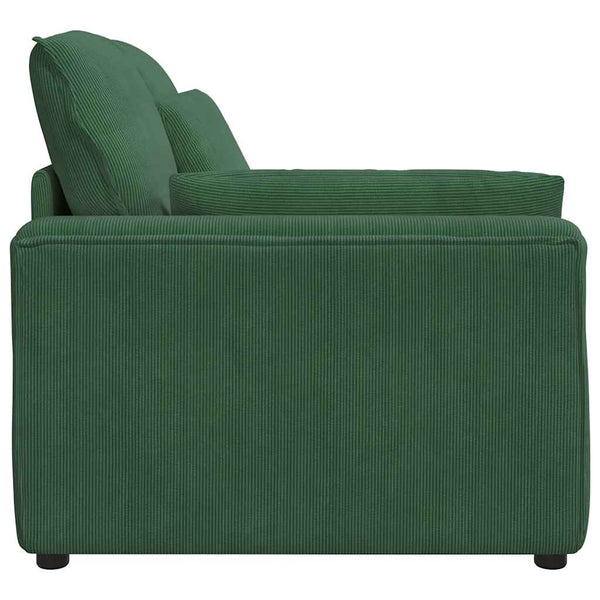 Modulares Sofa Endmodul Dunkelgrün mit Armlehne