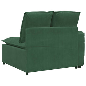 Modulares Sofa Endmodul Dunkelgrün mit Armlehne
