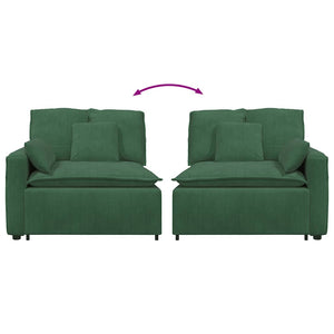 Modulares Sofa Endmodul Dunkelgrün mit Armlehne