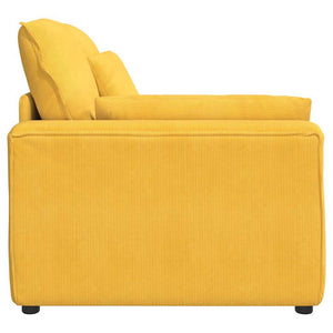 Modulares Sofa Endmodul Hellgelb mit Armlehne
