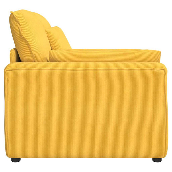 Modulares Sofa Endmodul Hellgelb mit Armlehne