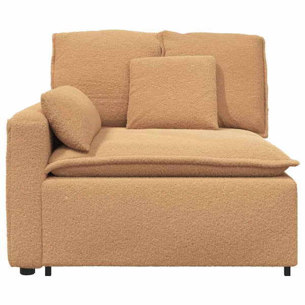 Modulares Sofa Endmodul Beige mit Armlehne