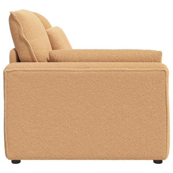 Modulares Sofa Endmodul Beige mit Armlehne