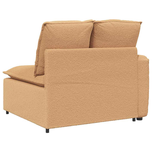Modulares Sofa Endmodul Beige mit Armlehne