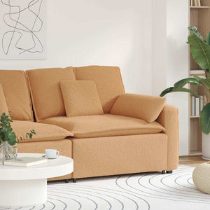 Modulares Sofa Endmodul Beige mit Armlehne