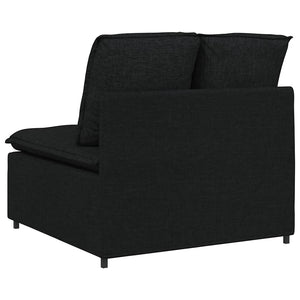 Modulares Sofa Mittelmodul Schwarz mit Kissen