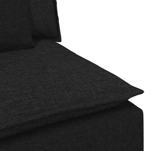 Modulares Sofa Mittelmodul Schwarz mit Kissen