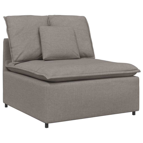 Modulares Sofa Mittelteil Taupe mit Kissen 100cm