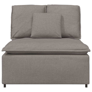 Modulares Sofa Mittelteil Taupe mit Kissen 100cm