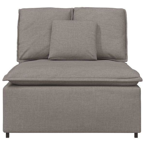 Modulares Sofa Mittelteil Taupe mit Kissen 100cm
