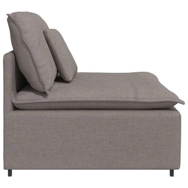 Modulares Sofa Mittelteil Taupe mit Kissen 100cm