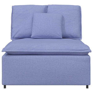 Jeansblaues modulares Mittelsofa mit Kissen, 100 cm