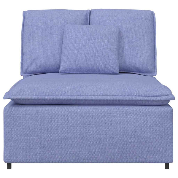 Jeansblaues modulares Mittelsofa mit Kissen, 100 cm