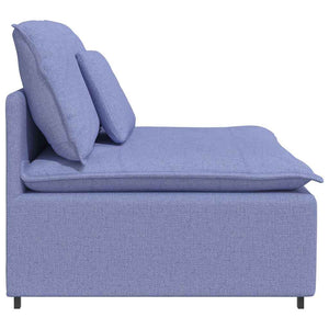 Jeansblaues modulares Mittelsofa mit Kissen, 100 cm