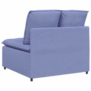Jeansblaues modulares Mittelsofa mit Kissen, 100 cm