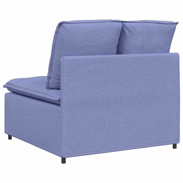 Jeansblaues modulares Mittelsofa mit Kissen, 100 cm