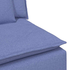 Jeansblaues modulares Mittelsofa mit Kissen, 100 cm