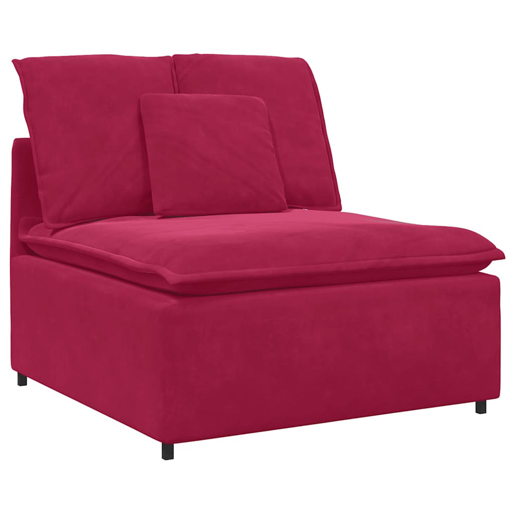 Modulares Sofa Mittelmodul Weinrot
