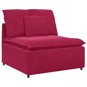 Modulares Sofa Mittelmodul Weinrot