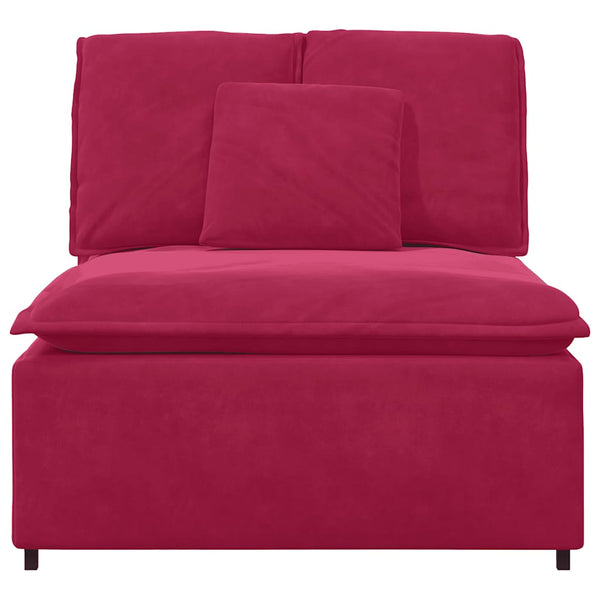 Modulares Sofa Mittelmodul Weinrot