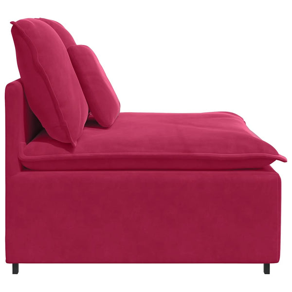 Modulares Sofa Mittelmodul Weinrot