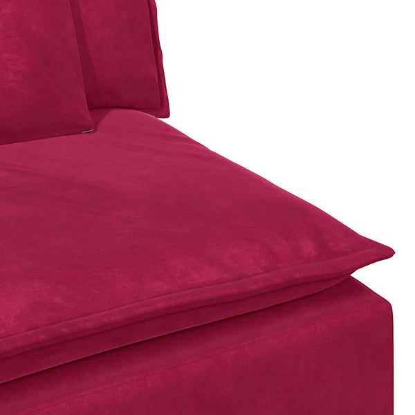 Modulares Sofa Mittelmodul Weinrot