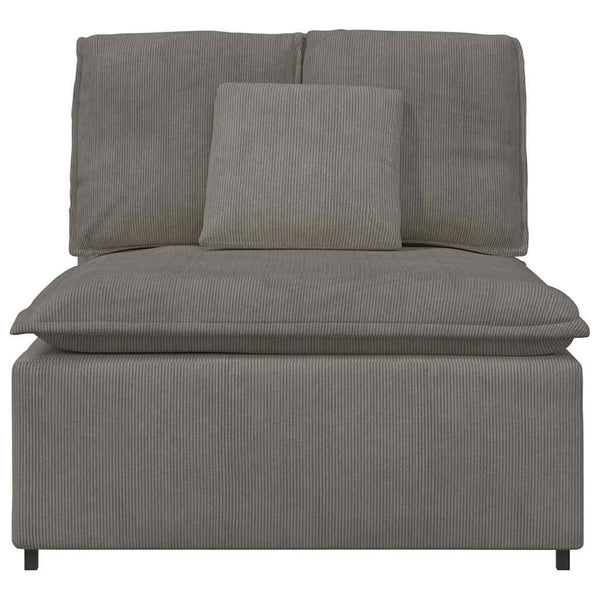 Modulares Sofa Mittelmodul Hellgrau mit Kissen