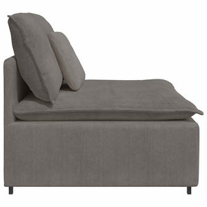 Modulares Sofa Mittelmodul Hellgrau mit Kissen