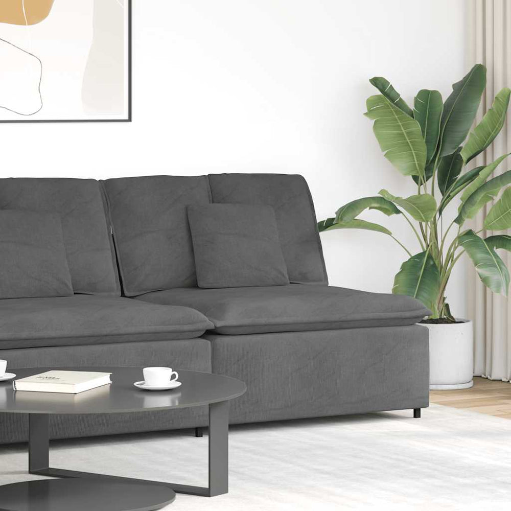 Modulares Sofa Mittelmodul Dunkelgrau 100cm