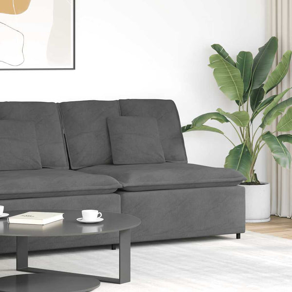 Modulares Sofa Mittelmodul Dunkelgrau 100cm