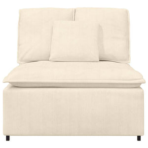 vidaXL Module de canapé central modulaire avec coussin Crème 100 cm