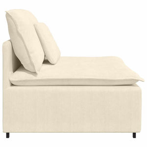 vidaXL Module de canapé central modulaire avec coussin Crème 100 cm