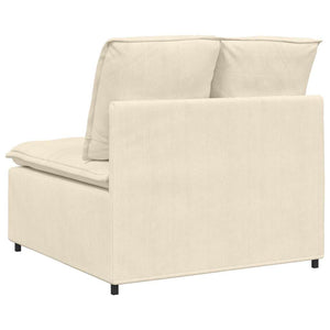 vidaXL Module de canapé central modulaire avec coussin Crème 100 cm