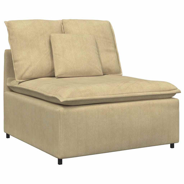 Modulares Sofa Mittelmodul Graugrün mit Kissen