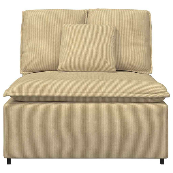 Modulares Sofa Mittelmodul Graugrün mit Kissen