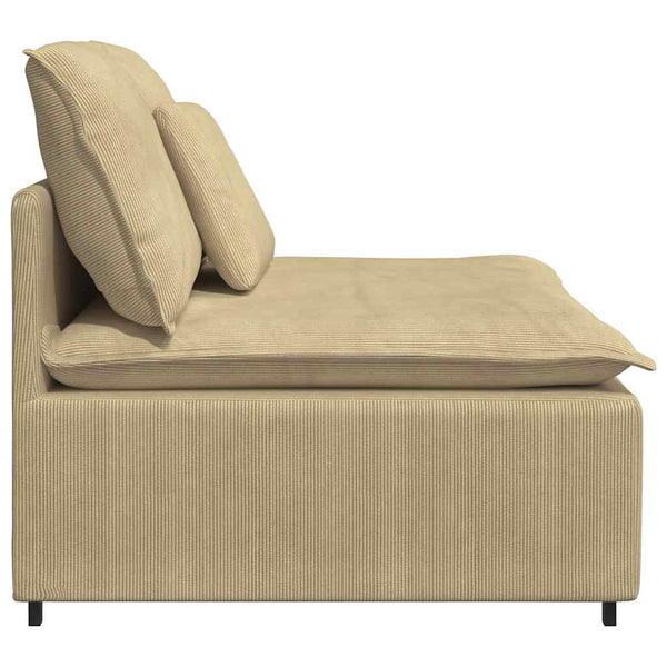 Modulares Sofa Mittelmodul Graugrün mit Kissen