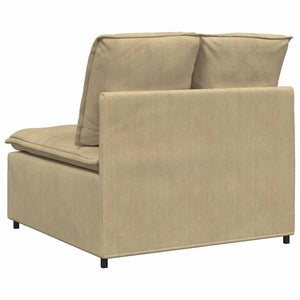 Modulares Sofa Mittelmodul Graugrün mit Kissen