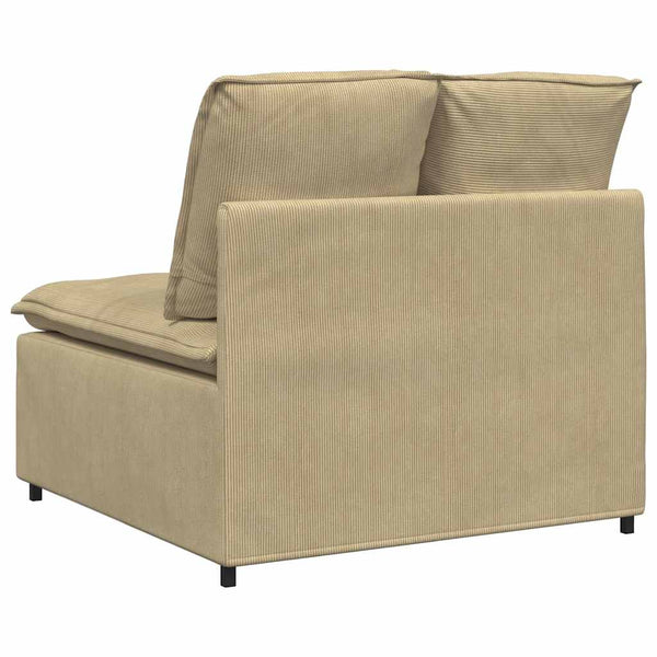 Modulares Sofa Mittelmodul Graugrün mit Kissen