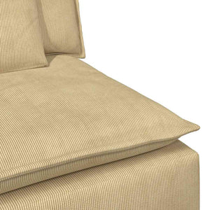 Modulares Sofa Mittelmodul Graugrün mit Kissen