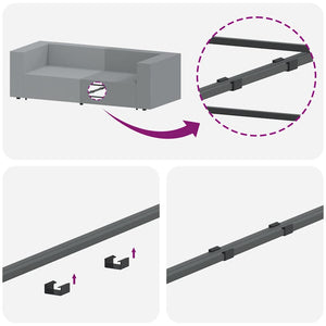 Modulares Sofa Mittelmodul Hellgelb