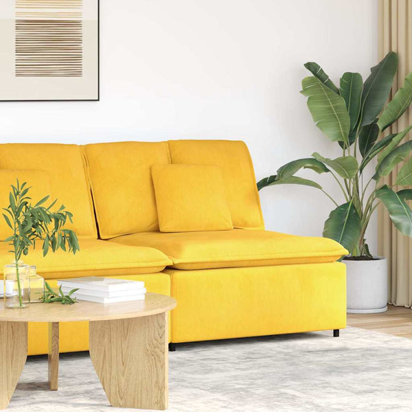 Modulares Sofa Mittelmodul Hellgelb