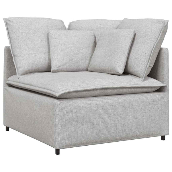 vidaXL Module d'angle de canapé modulaire avec coussins gris nuage 100 cm