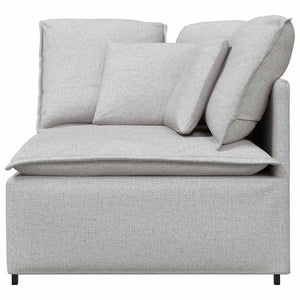 vidaXL Module d'angle de canapé modulaire avec coussins gris nuage 100 cm